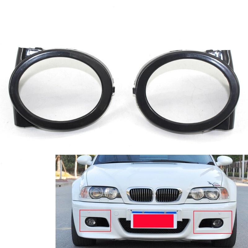 Car Fog Light Lamp Trim Ring Cover Fit for BMW E46 M3 M-Tech 2001-2006 Black