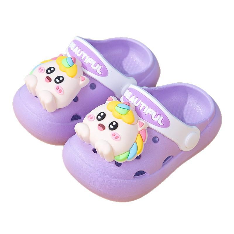 Children's summer slippers for girls and babies, indoor soft-soled non-slip cartoon cute sandals, boys' beach clogs