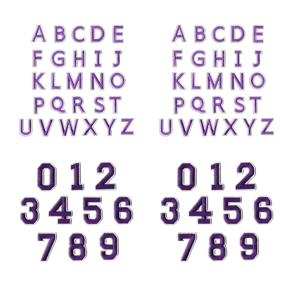 Pack Of 72 Embroidered Alphabet Number Patches Durable Iron On Applique For Clothing Bags DIY Crafts