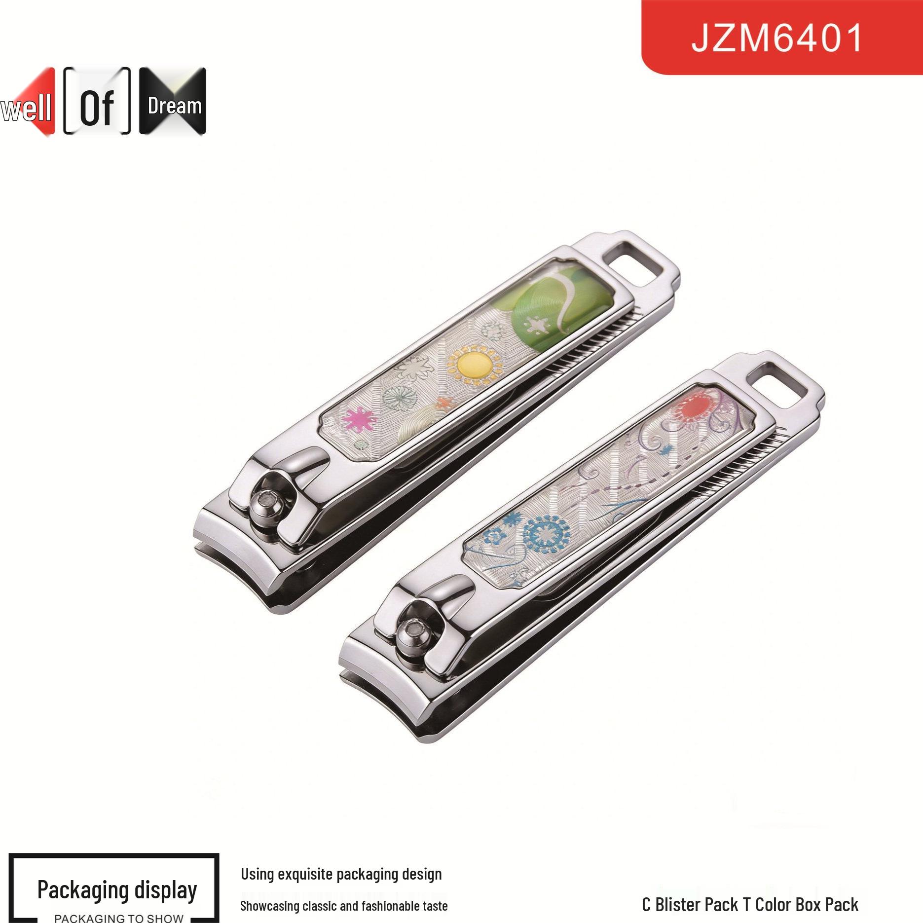 Jingzhi Meng Large Carbon Steel Nail Clippers with Exquisite Rubber Grip and Flat Jaw, Ideal for Street Stall or Night Market Sales.