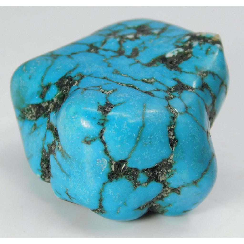 Natural Blue Turquoise Loose Gemstone 169 ct Rough Slab Uncut for Lapidary and Gem Collections
