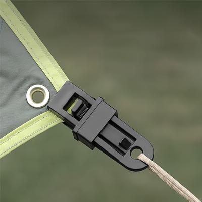 Tarp Clips with Rope Tensioner Multi-Function Windproof Buckles for Outdoor Tent Canopy Shade Net and Rain Cover