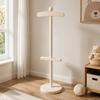 Wooden Baby Clothing Rack 2-Pack, Freestanding Hanging Stations, Baby Shower Centerpiece, Display Stand Hanger for Coat, Dresses, Uniforms, Hats, and