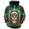 2026 Santa Claus Christmas Carnival 3D Printed Cute Animal Hooded Sweatshirt Suitable for Both Men and Women