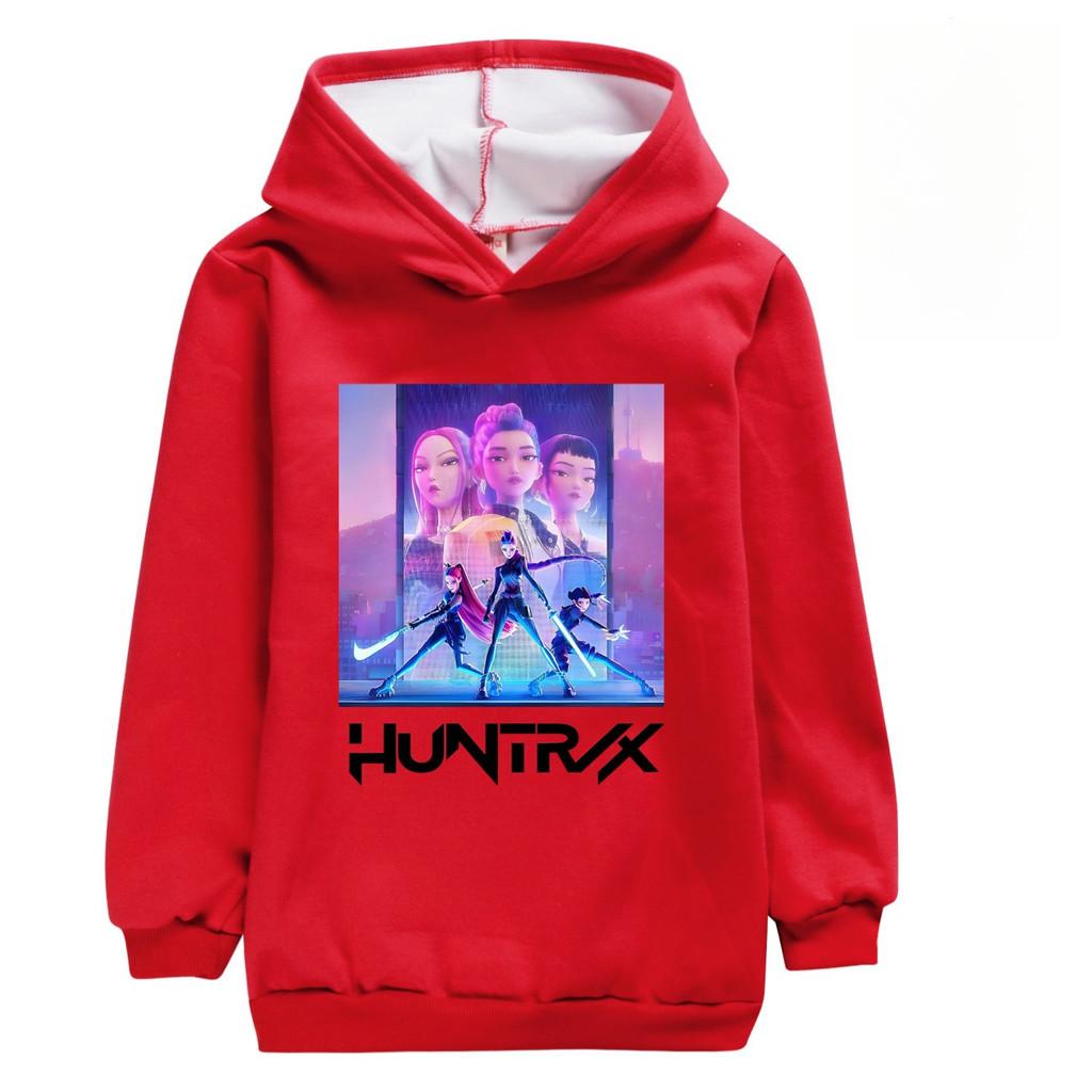5020 Dětská Dívčí Huntrix Kpop Rumi Zoey Mira Potisk Ležérní Dlouhý Rukáv Sametová Teplá Zimní Mikina s Kapucí