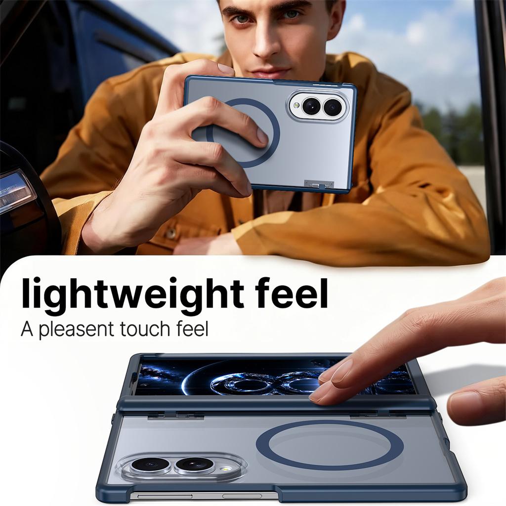 For Magsafe Magnetic Phone Case For Samsung Z Fold 8 Ultra 7 Fold8 5G Hinge Full Protection TPU+PC Shockproof Protective Cover