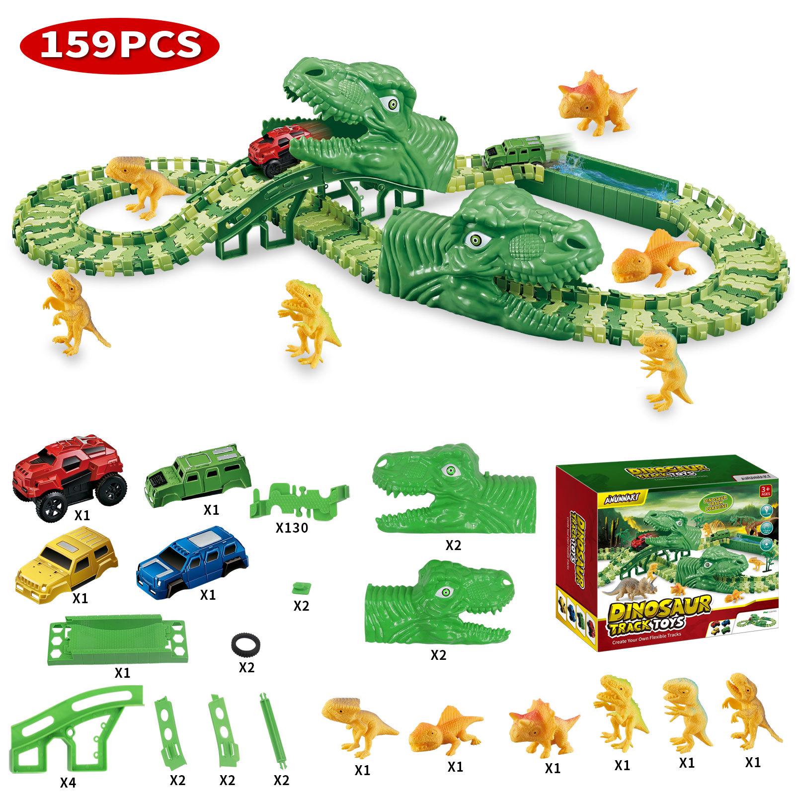 

Набор для сборки электрической машинки с динозавром - 159 деталей Детская игрушка (зеленый)