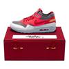 CLOT X Air Max 1 Kiss Of Death Retro Confortáveis Esportivos Tênis de Corrida Cano Baixo Unissex Vermelho Cinza Branco DD1870-600(S-BOX)