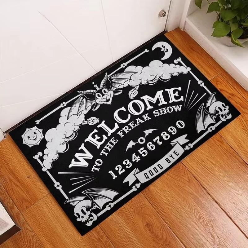 Halloween Gothic Witch Divination Welcome Entrance Doormat Home Decor Hallway Balcony Long Rugs Indoor Non-slip Floor Mat Decor