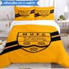 3PCS Football Crest Printed Soft Bedding Set,Including 1pc Duvet Cover And 2pcs Pillowcases Perfect for Bedroom, Dormitory, Fan gift
