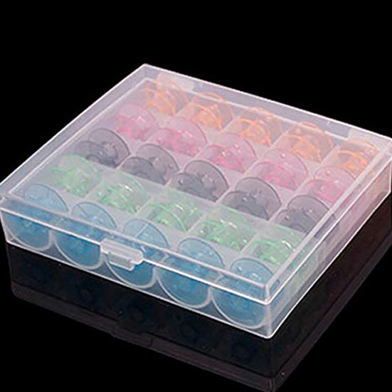25 Stück/Box Spulen farbig, leicht aufzutragen, leere Kunststoffspulen, Nähmaschine, als Geschenk