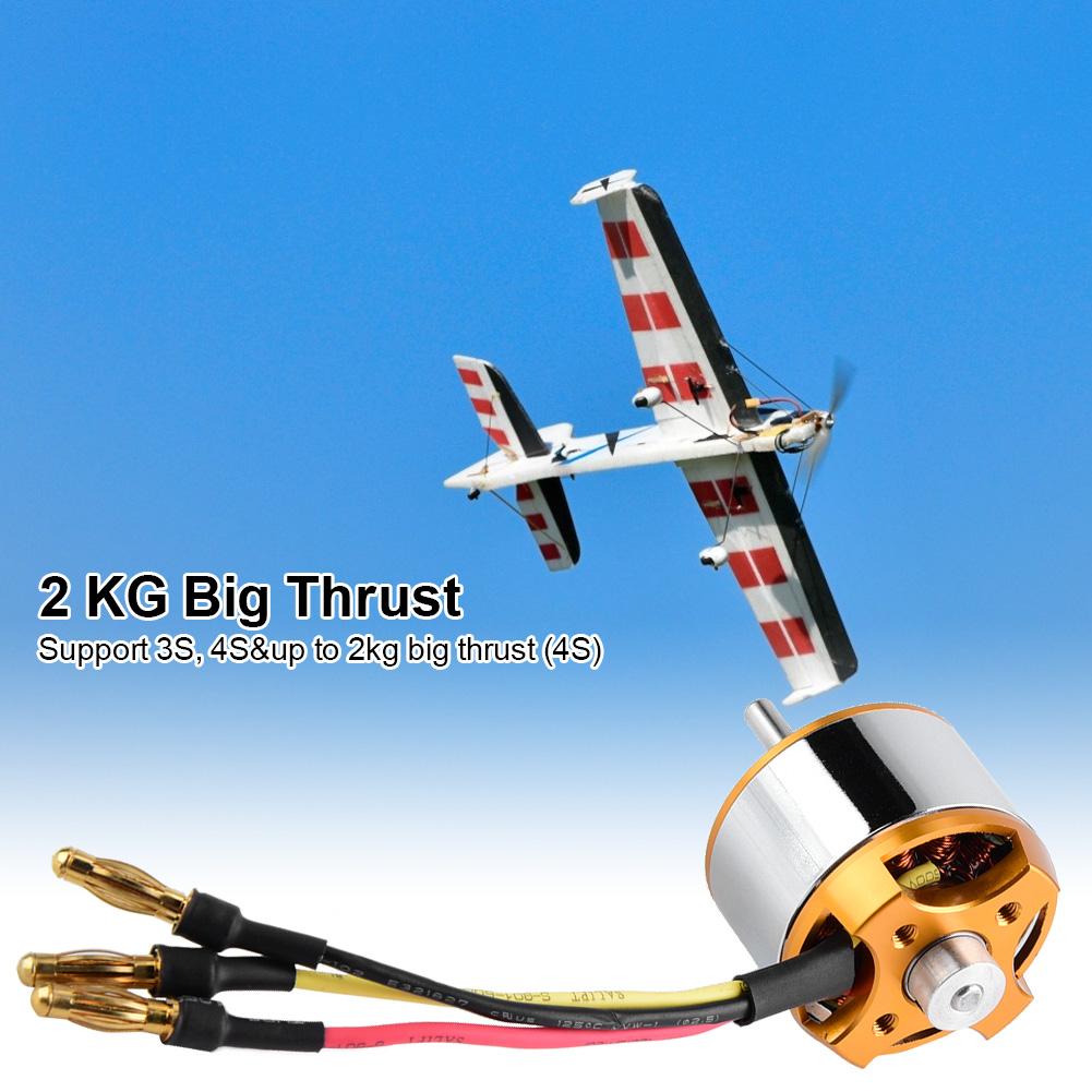Brushless Motor 2814 1000Celsius1400KV 2kg Thrust 3-4S Motor for Fixed wing RC Plane 1000KV