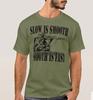 Langsam ist geschmeidig, geschmeidig ist schnell Scharfschützen-Ausrüstung T-Shirt Sommer Baumwolle Kurzarm Rundhals Herren T-Shirt Neu S3XL