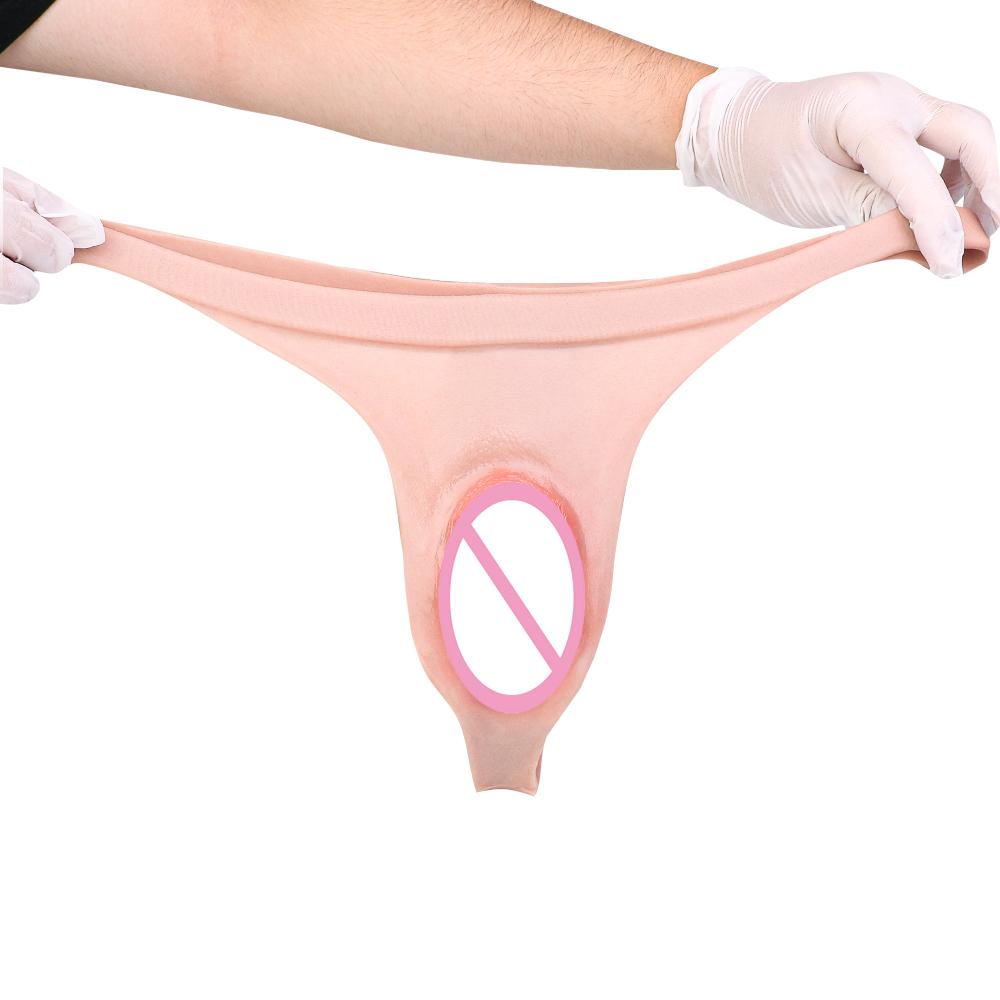 Soft Crossdresser Silicone Panties Adult Sex Toys Transgender Underwear Lifelike Vaginal Sexy Thong for Man Woman Gay Pleasure
