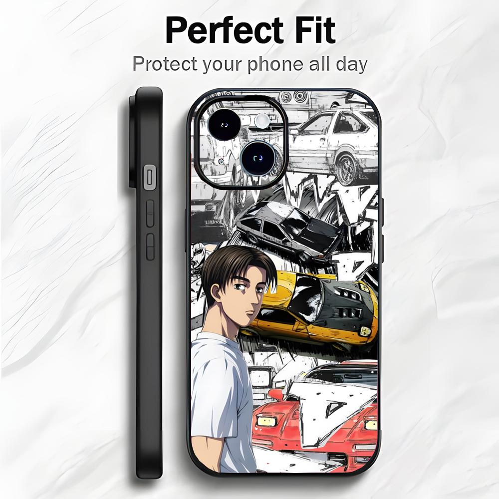 Racing Classic Japanese Anime I-Initial D Phone Case Phone Case Soft Packaging Lightweight For iPhone17 16 15 14 13ProMax