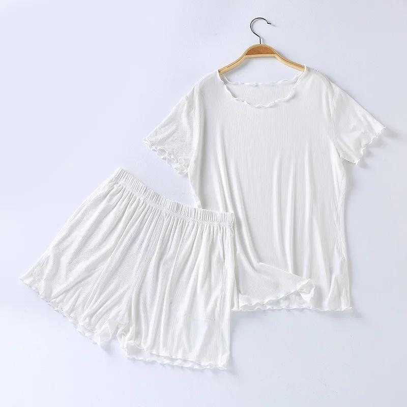 Summer Modal Short-sleeved Shorts Suit Ladies Pajamas Casual Loose Comfortable Pajamas Suits  Pajamas for Women