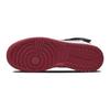 Jordan Zapatillas de Baloncesto para Niños Air Jordan 1 FlyEase de Cuero Antideslizantes Resistentes a la Abrasión de Caña Alta Negro Rojo DC7986-106
