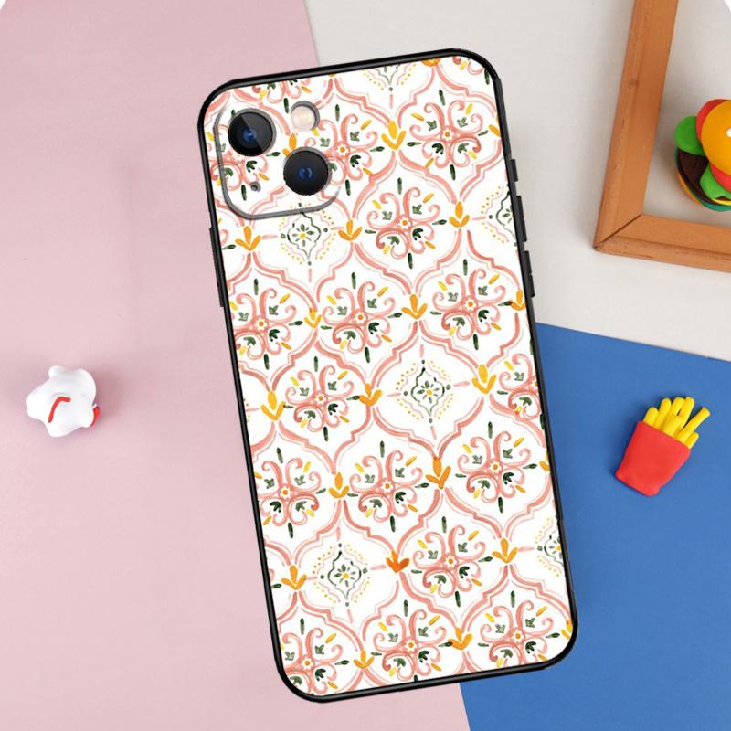 Moroccan Pattern Phone Case For iPhone 16 Pro Max 11 12 13 14 15 Pro Max Mini XR 15 16 Plus 16e Cover Shell