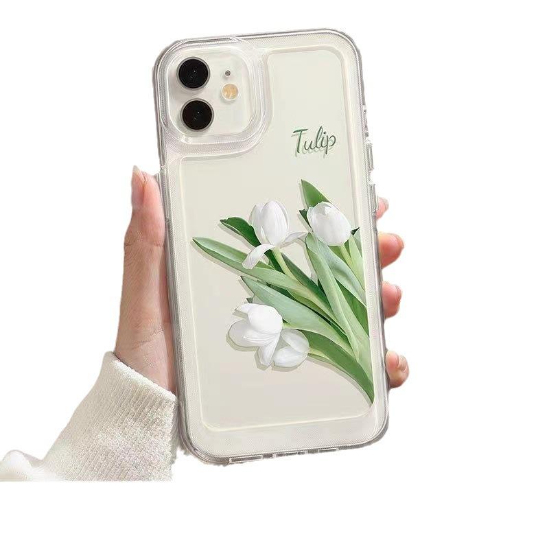 White Tulip Clear All-Inclusive Case for Apple iPhone 12/13/14 Pro/15 Pro Max/16 Plus