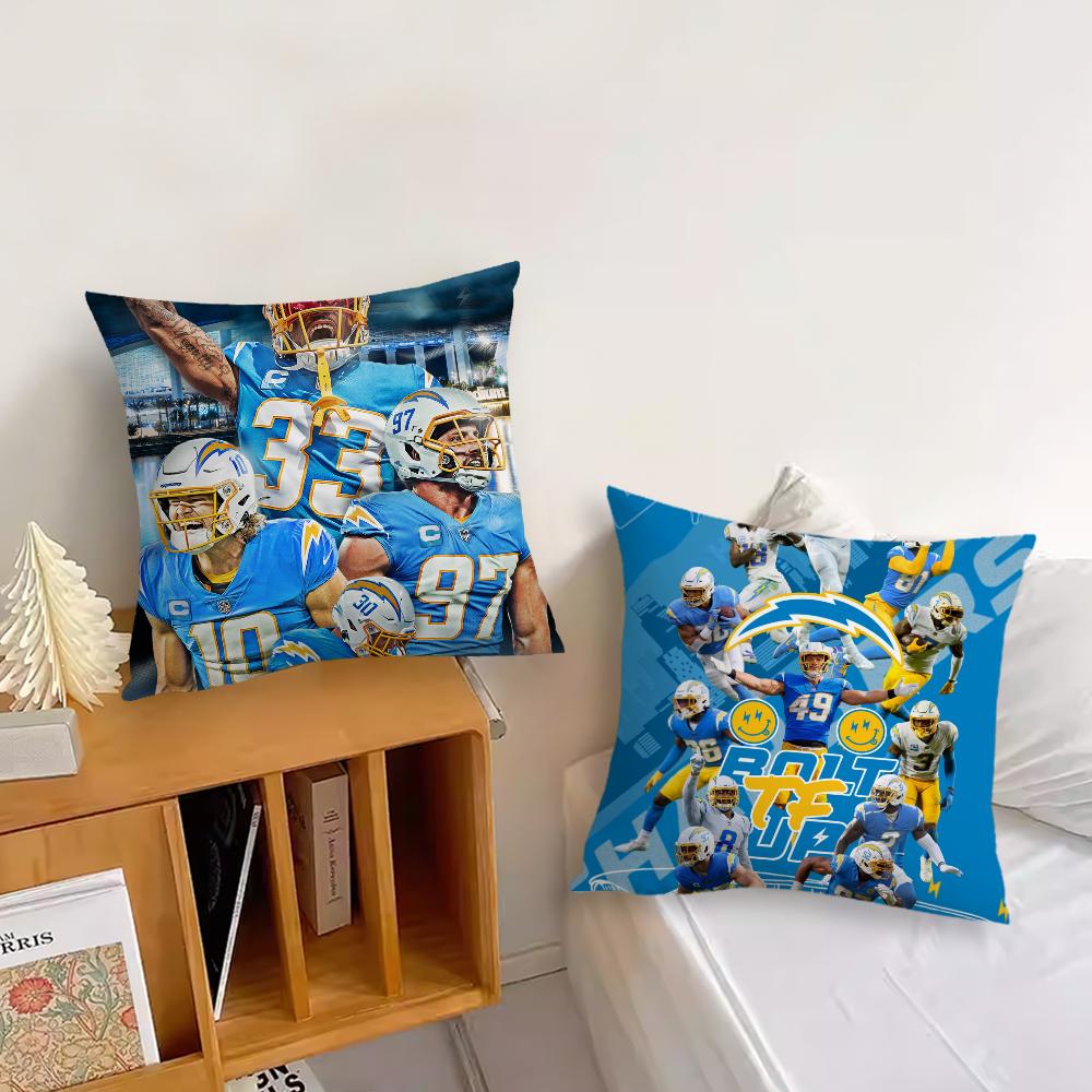 American Football Living Room Headboard Bedroom Office Cushion Cushion Sofa Nap Time Los A-Angeles C-Chargers Pillow Case