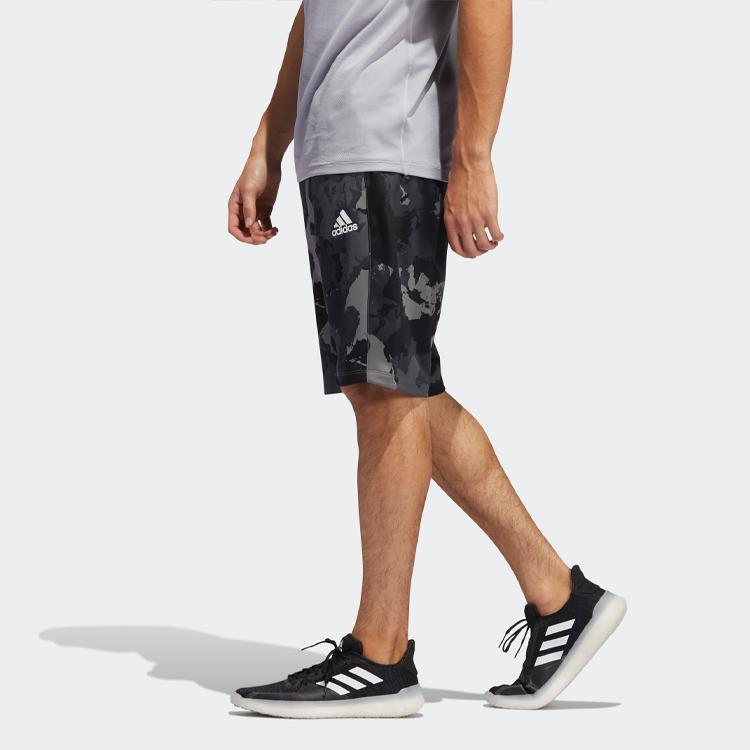Adidas Camo Print Training Shorts Men Bottoms Light-Grey GH5161