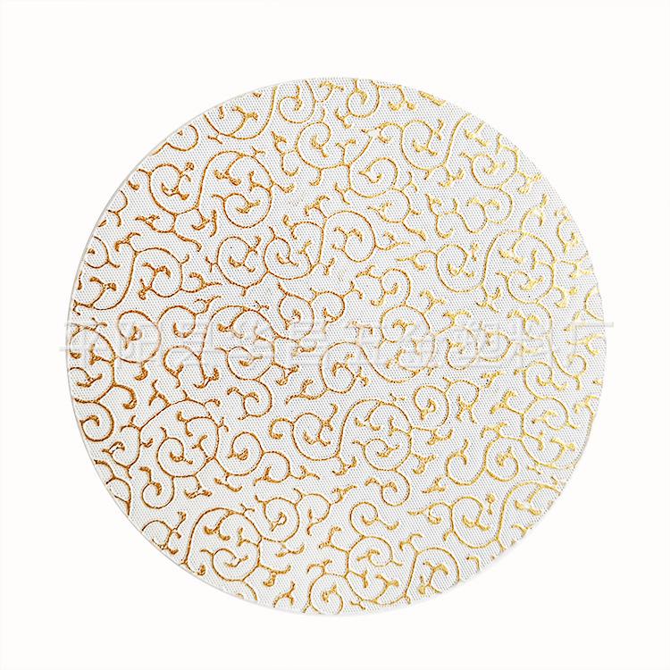 PU Heat-Resistant Non-Slip Round Leather Coaster Placemat - High Temperature Insulation Pad