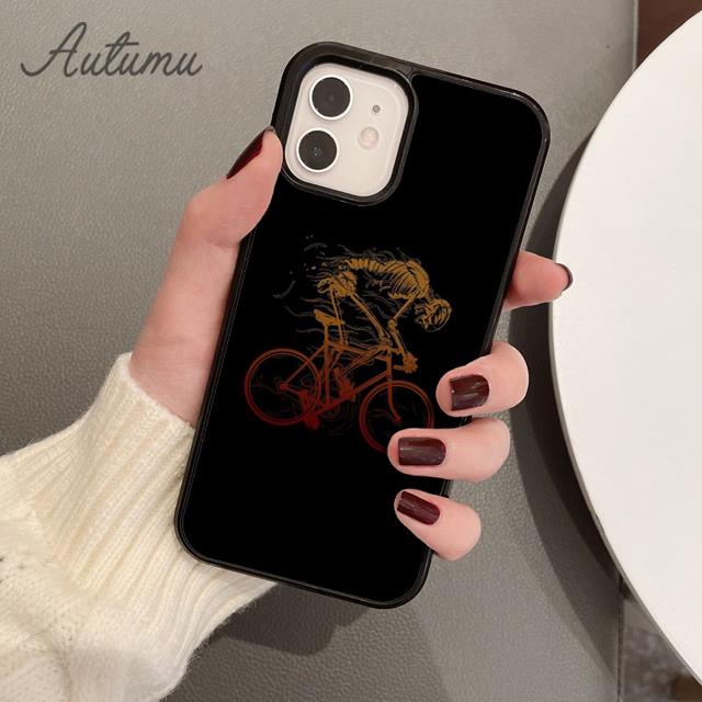 Fahrrad Rennrad Handyhülle für iPhone 17 Air 15 16 16e 11 12 13 14 Pro Max Plus Hülle Fundas Schale