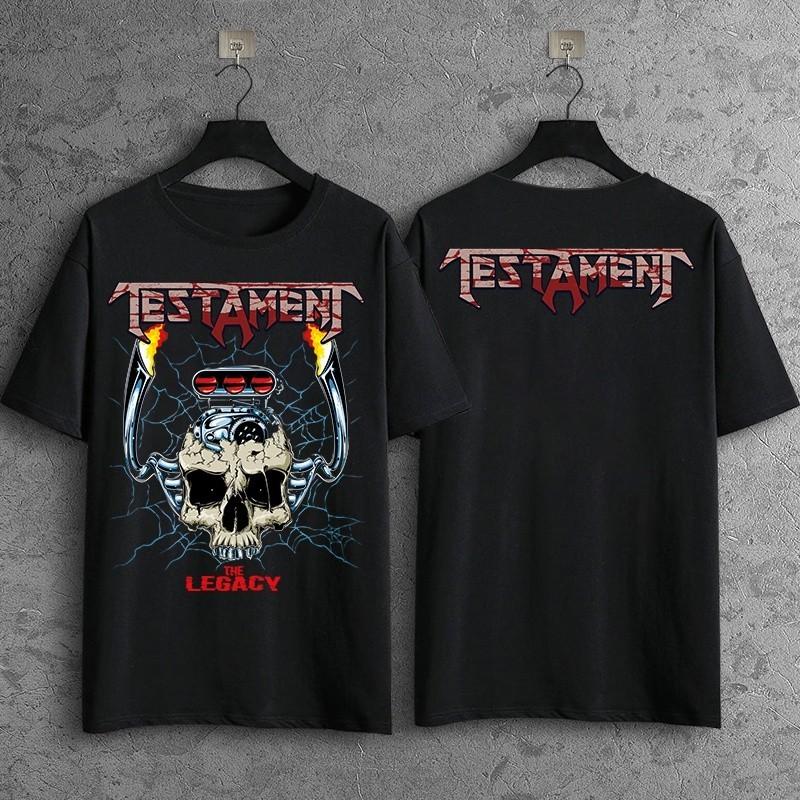 2 Sides Testament Band Black Cotton Shirt FUll Size S-5XL Unisex BS782