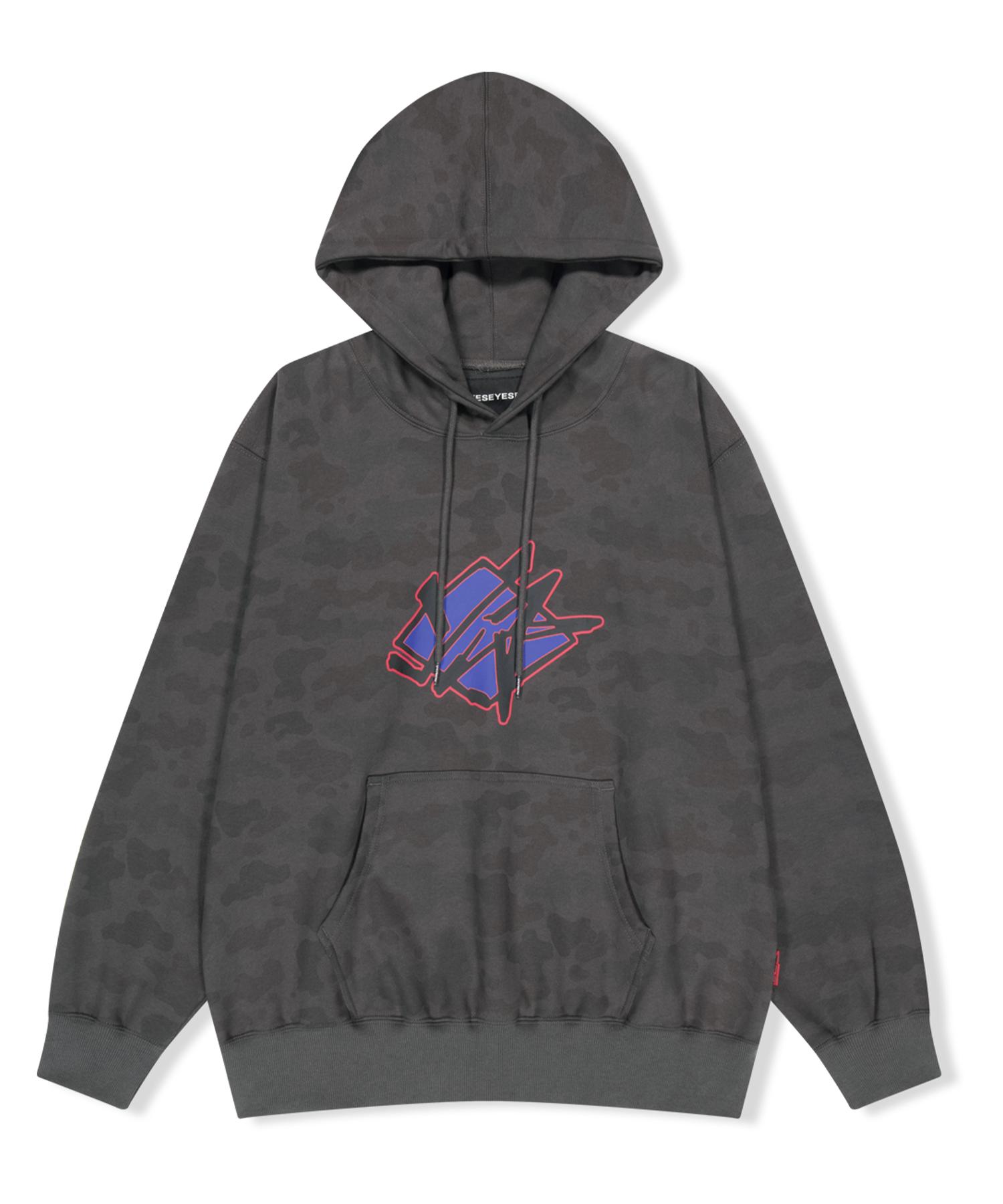 Yes Ic Y.E.S Camo Sign Hoodie Charcoal M