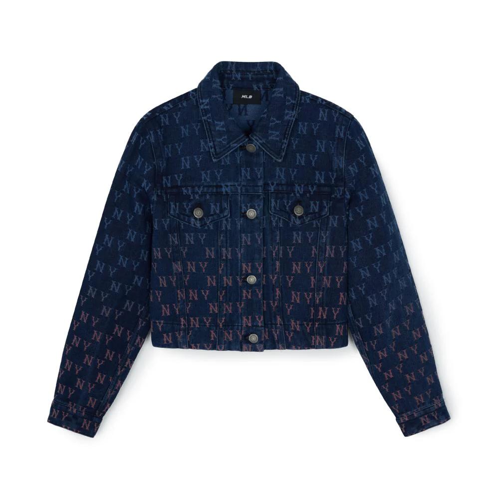 

New MLB New York Yankees Denim Jacket Women s Blue 3FDKM0244-50INS S