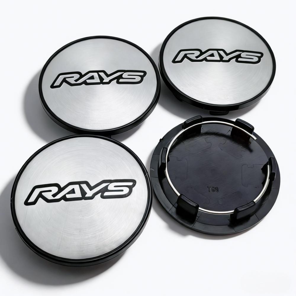 4pcs 69mm ( Clips 56mm ) Rays Logo Emblem Badge Car Wheel Center Caps Rim Hubcaps Wheel Hub Dust Cover Replace Car Accessories