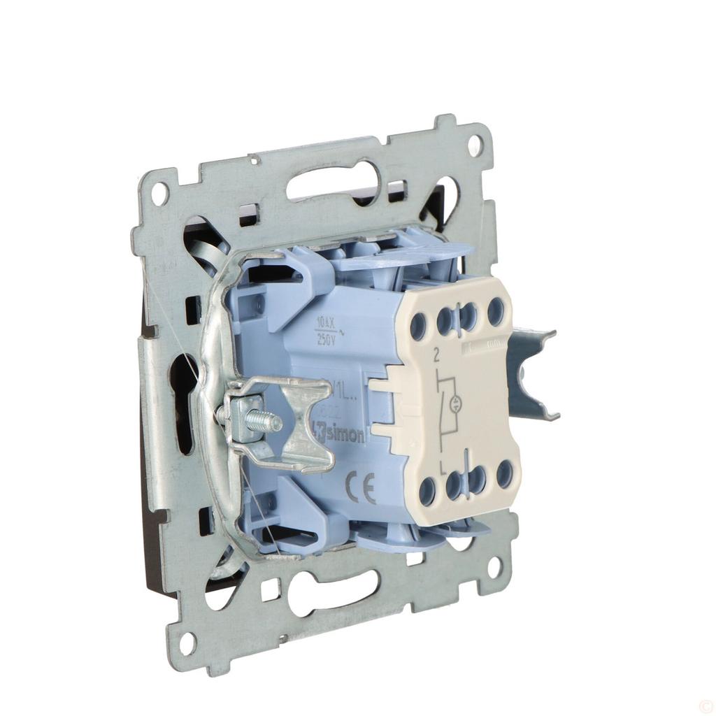 Single-pole switch with LED illumination (module) 10AX, anthracite Simon54