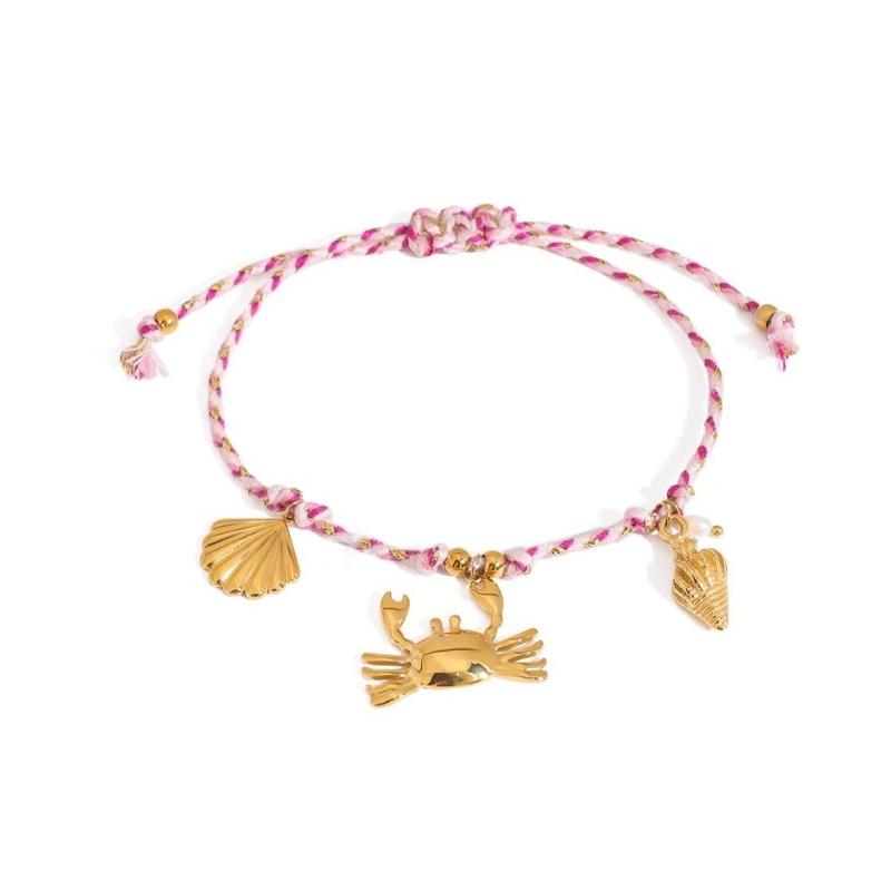 Handgemachtes Seilarmband mit Wellenmuster im maritimen Stil, verziert mit einer Seesternperle und verstellbarem Knotenverschluss, für Modebewusste