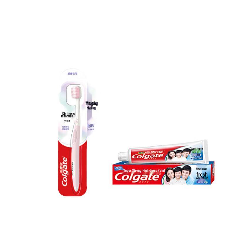 Colgate Soft Bristle Toothbrush & 90g Calcium Toothpaste Set