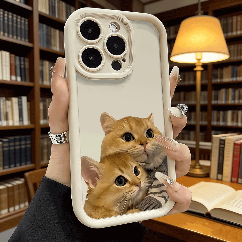 Adorable Orange Cats In Sweater Phone Case for iPhone 17 16 15 14 13 12 11 Pro Max Plus Anti Scratch, Gel Flexible Protective