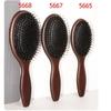 Boar Bristle Brush Wood Natural Hair Brush Dry Wet Detangle Wood Combs For Women Barber Beauty Care Paddle Scalp Massage Brush