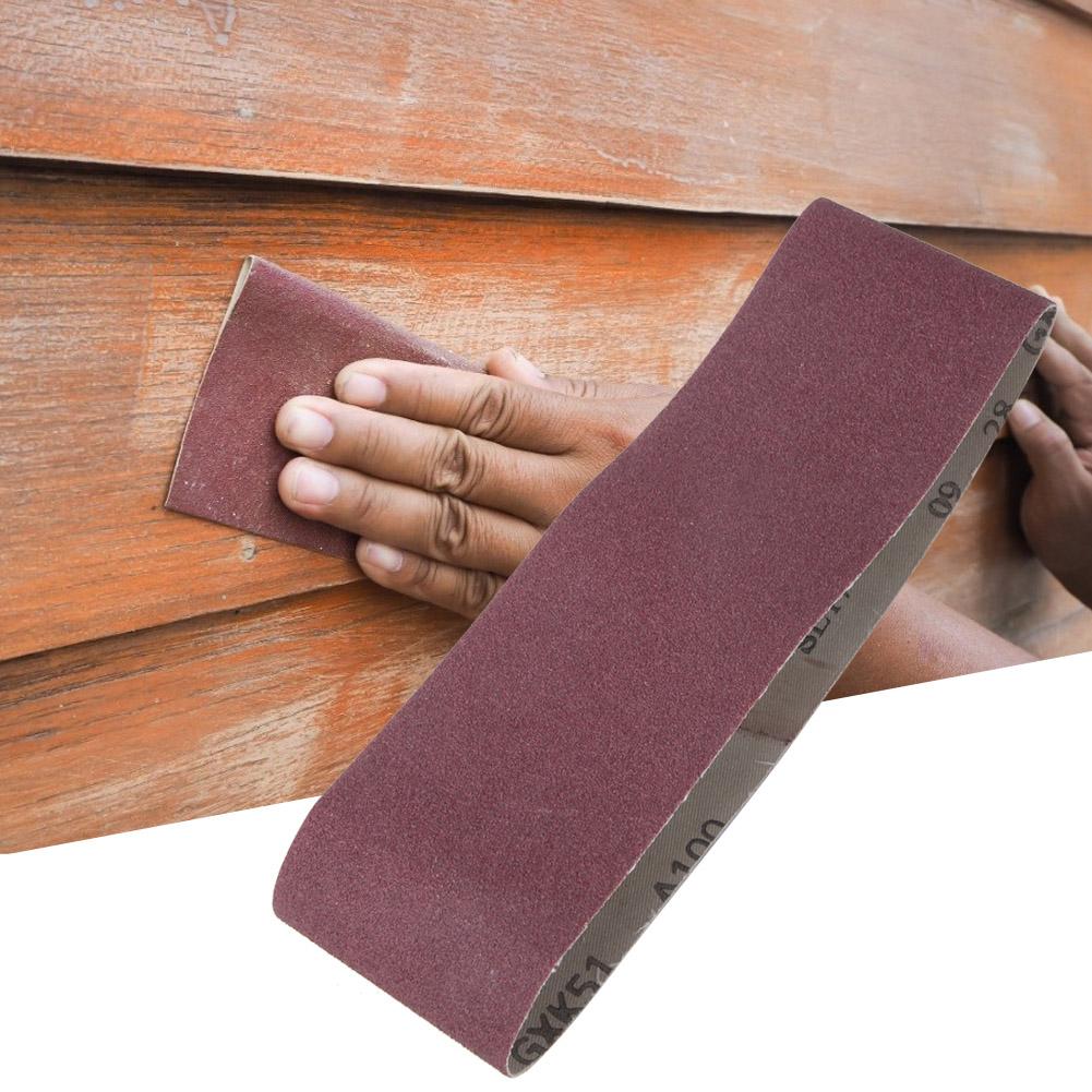 10pcs 533x75mm Sanding Belt 21x3 Inch Abrasive Band for Belt Sander 40 180 Grit (40#)