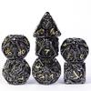 Cusdie Skelett Hohl DND Würfel Metall 7 Stück D4-D20 Polyedrisches Würfelset für Dungeons and Dragons Rollenspiel Pathfinder