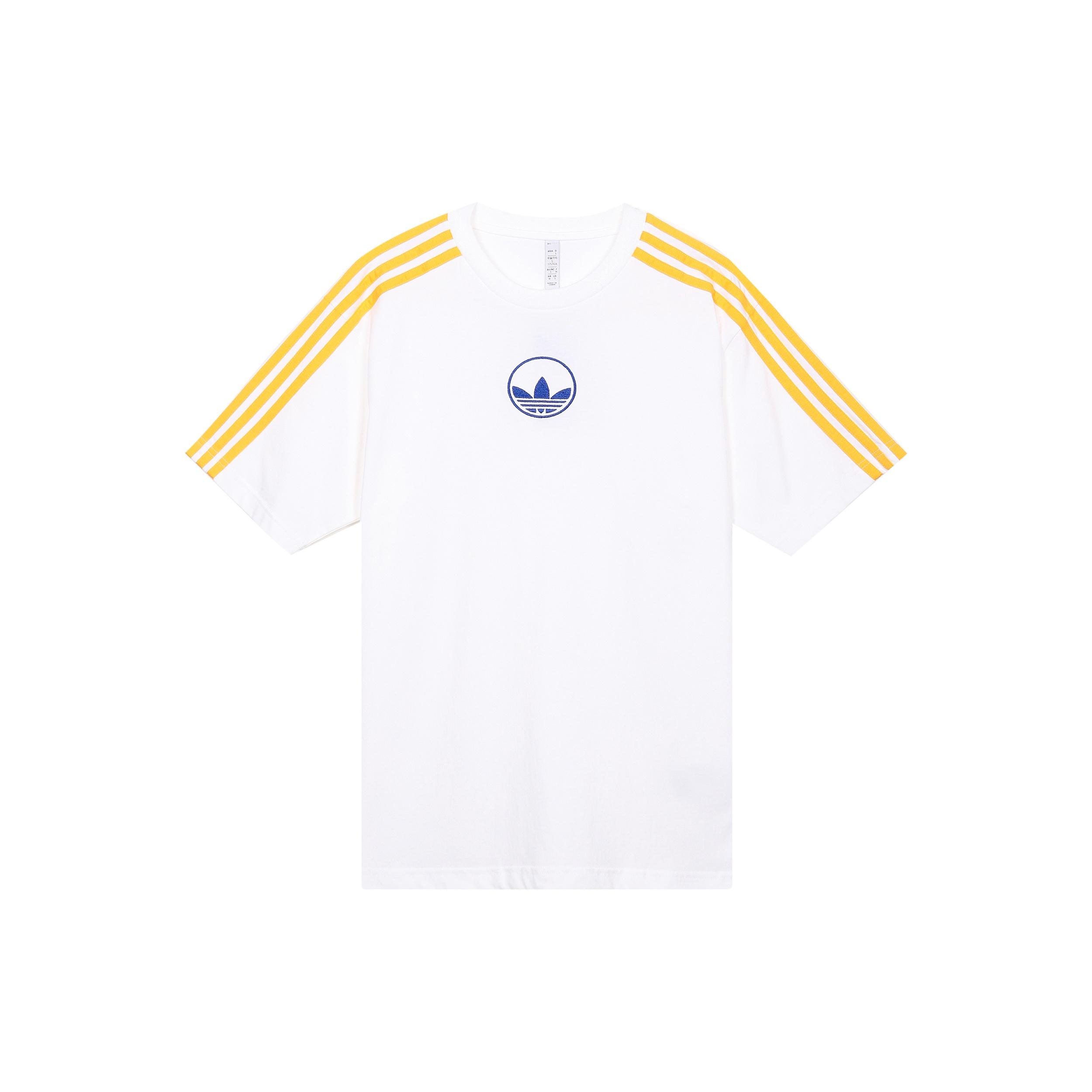 adidas originals 3 STRIPE CIRCLE Sports Short Sleeve White Men s GD2122 XXL