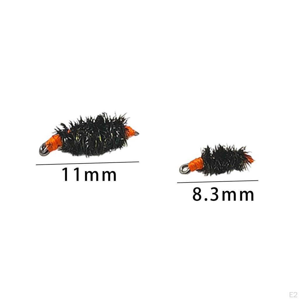 8Pcs Fly Fishing Lures Artificial Realistic with Carry Case Hooks Baits for Bass