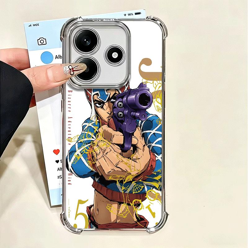 

JoJo Adventure Гвидо Миста Мягкий чехол для телефона для Xiaomi Poco X7 X8 Pro Max X6 X5 X3 F8 Ultra F7 M8 M7 M5S Redmi 15C 15A 15 14C 13C Xiaomi Poco F7 Pro