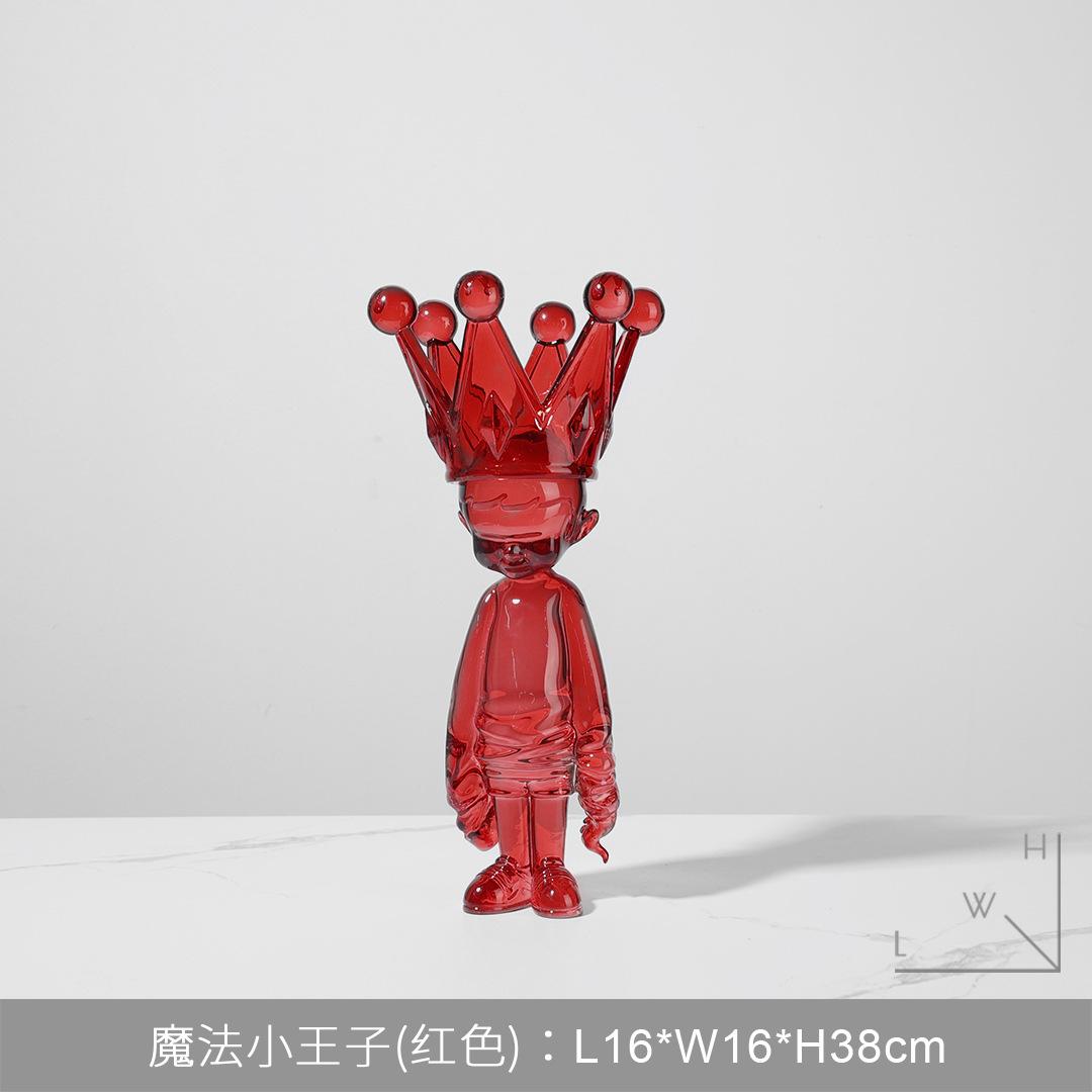 

Home Decor Cartoon Figures Sculptures Modern Room TV Cabinet Desktop Ornaments Little Prince statue Nordic Decoration Figurine 16x16x38cm красный