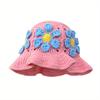 New Crochet Hat 2024 Fashion Colorful Woolen Hat Women's Autumn and Winter Cute Handmade Plush Hat Knitted Fisherman Bucket Hats