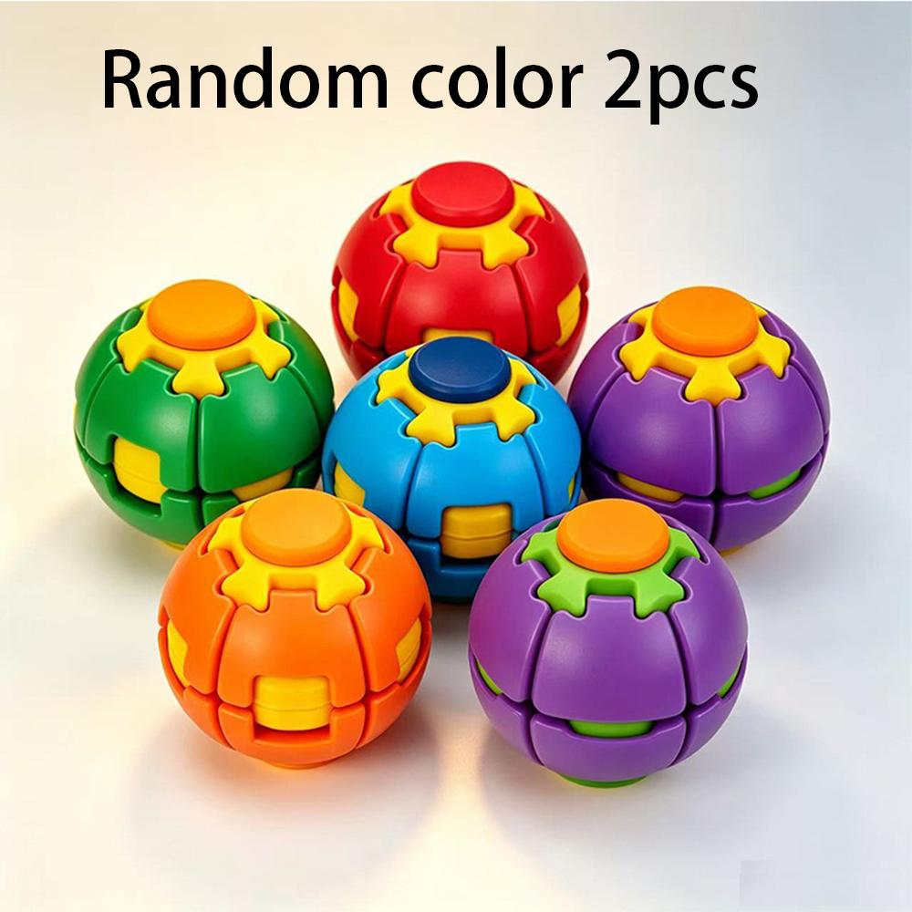 Rotatable Fidget Stress Relief Ball Spin Fidget Spinner Hand Sensory Anxiety Relief Desk Toy