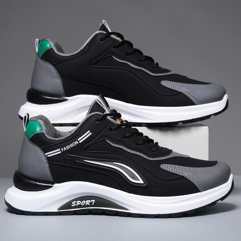 Casual men's shoes new autumn breathable leather sports running shoes men's versatile soft-soled sports men's shoes