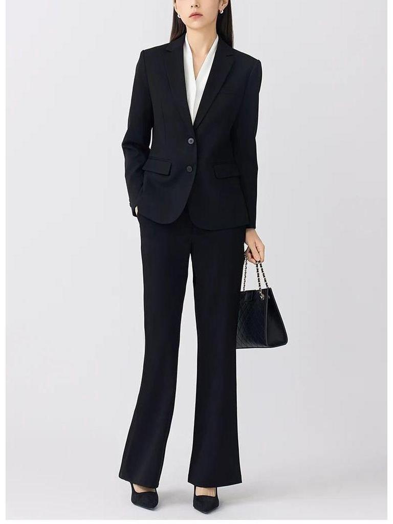 Women's Slim Fit Two-Button Wrinkle-Free Interview Suit Set