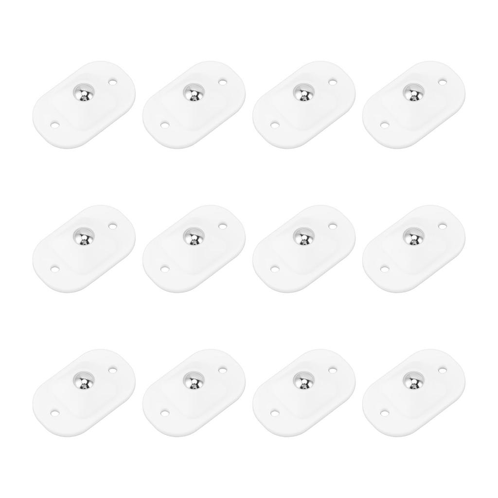 12PCS Self Adhesive Caster Wheels Mini Swivel Wheels Stainless Steel Paste Universal Wheel 360