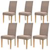Flexible Smooth Chair Covers Size L Tess 6 Pcs Light Brown