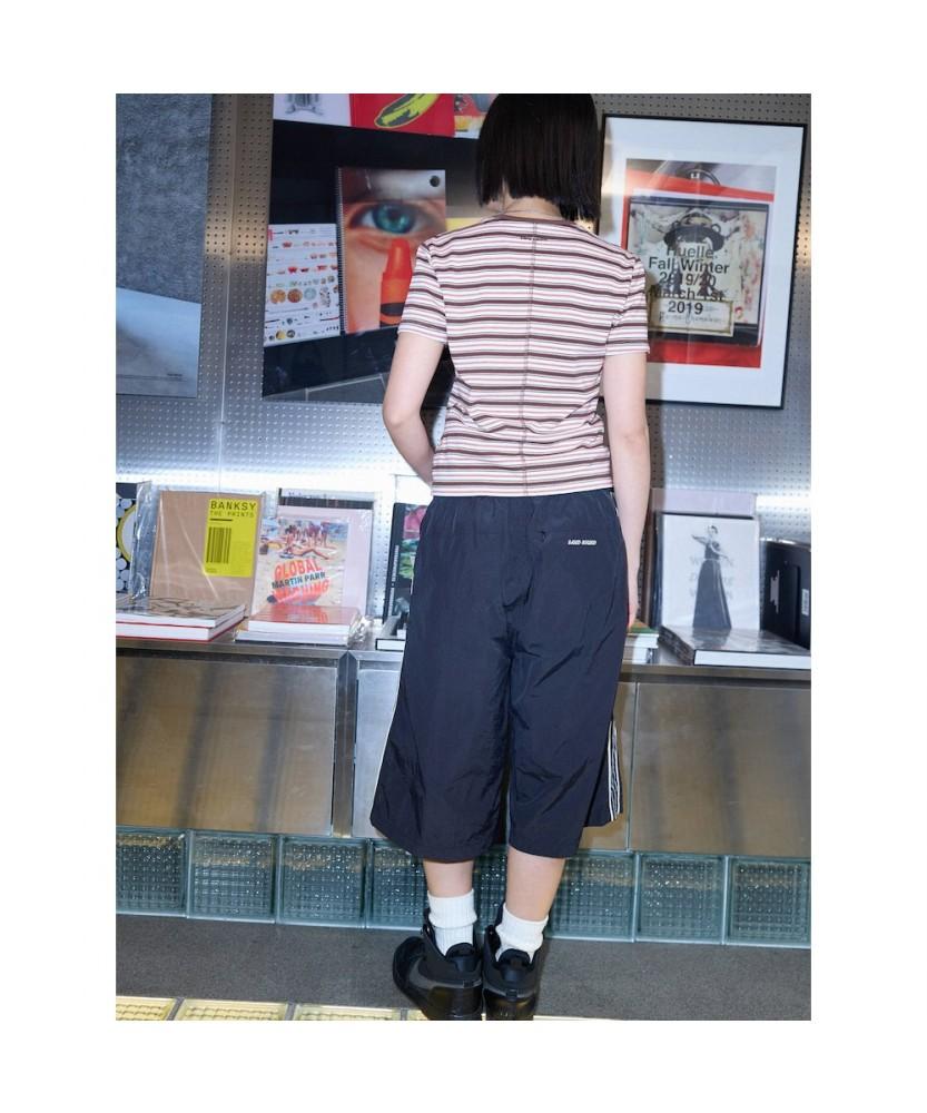 Saendeusaundeu (Unisex) Synthetic Bermuda Banding Shorts Black