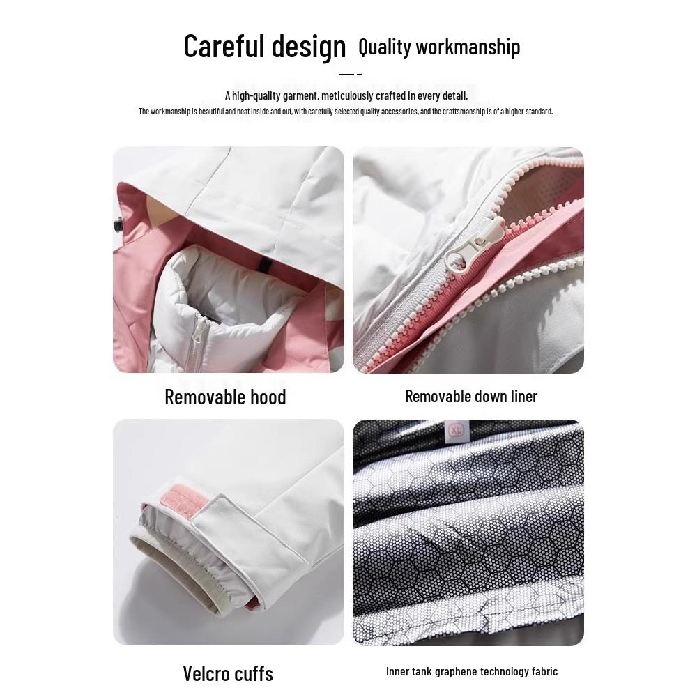 Camel Outdoor Women's 3-in-1 Waterproof Down Parka for Winter Hiking & Mountaineering